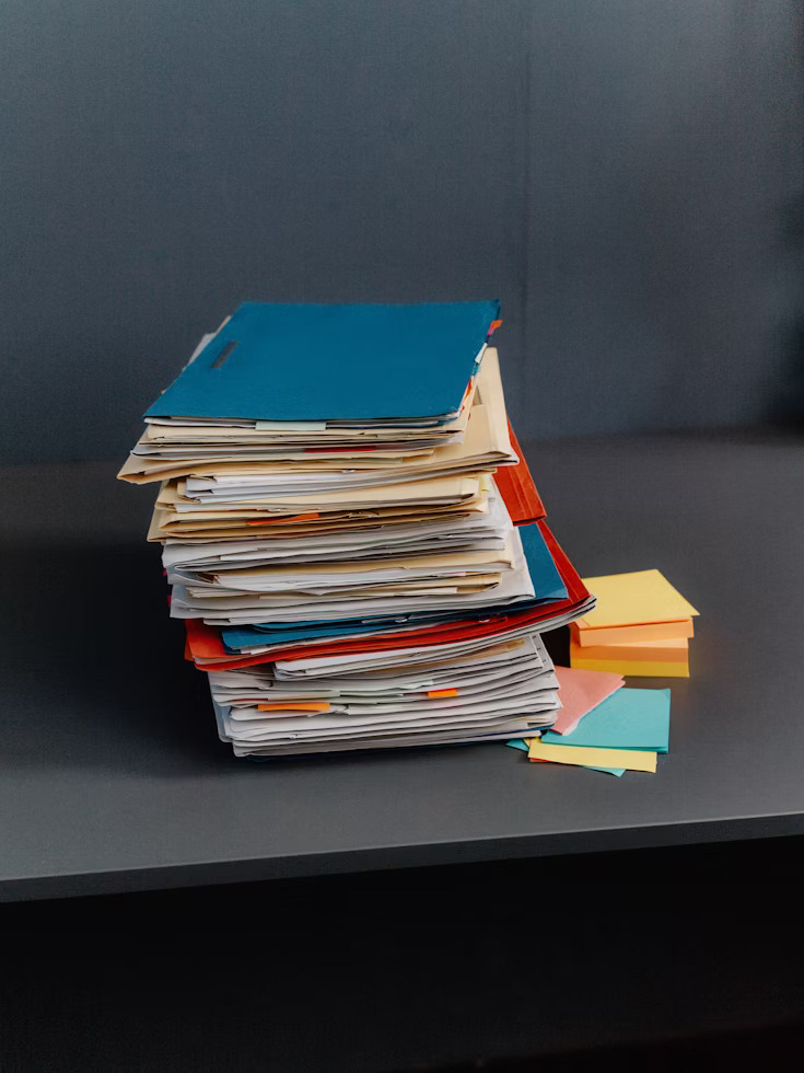 Complete the various documents P12, BU03, etc.